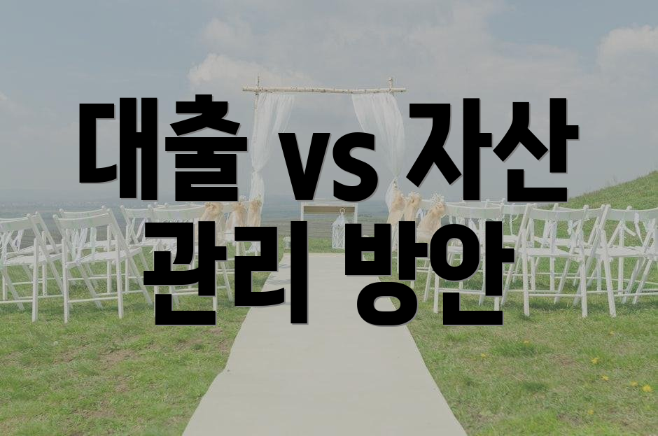 대출 vs 자산 관리 방안