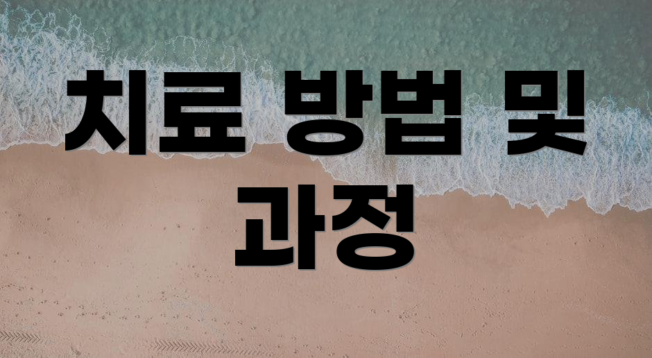 치료 방법 및 과정