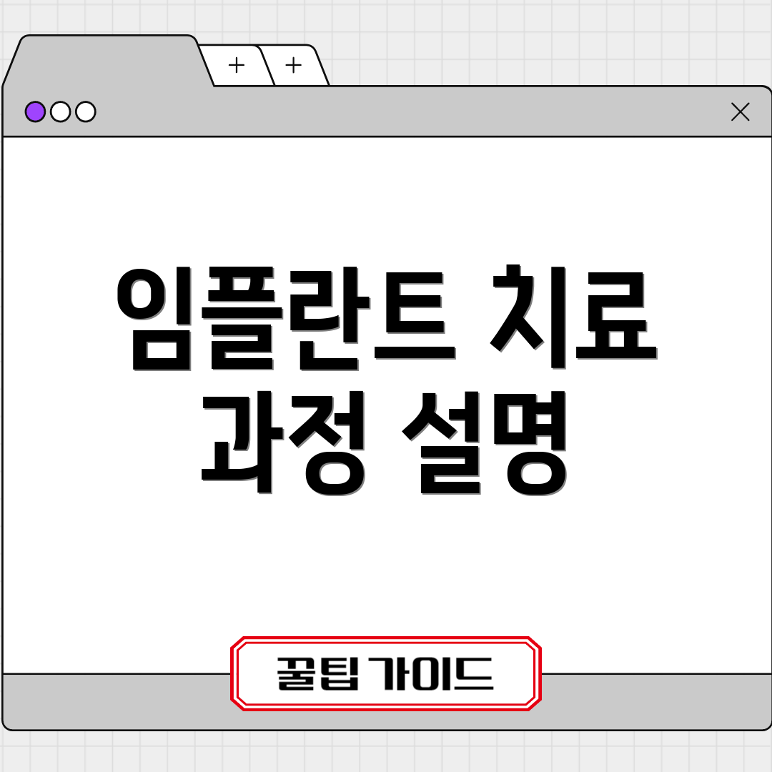 임플란트 치료 과정 설명