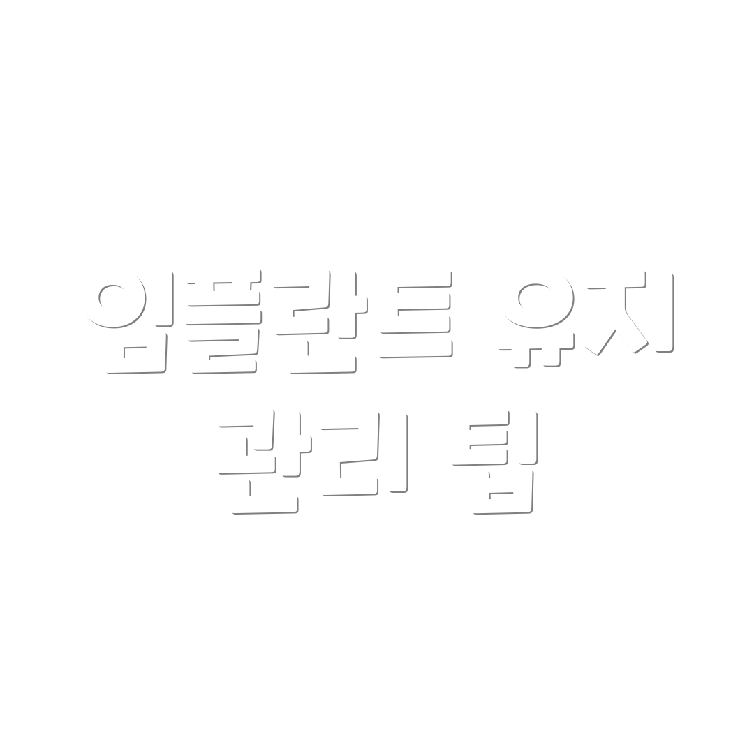 임플란트 유지 관리 팁