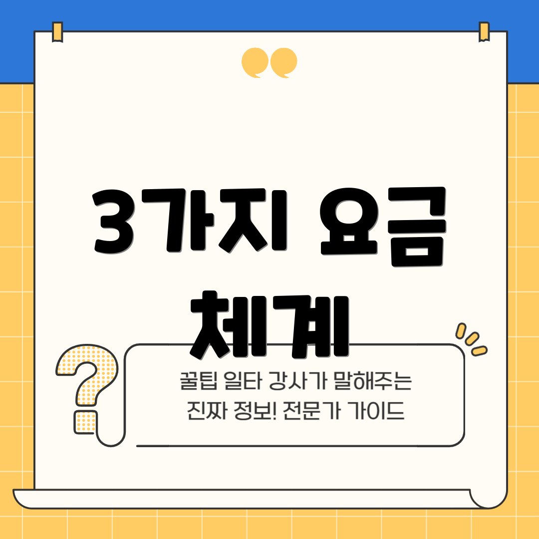 3가지 요금 체계