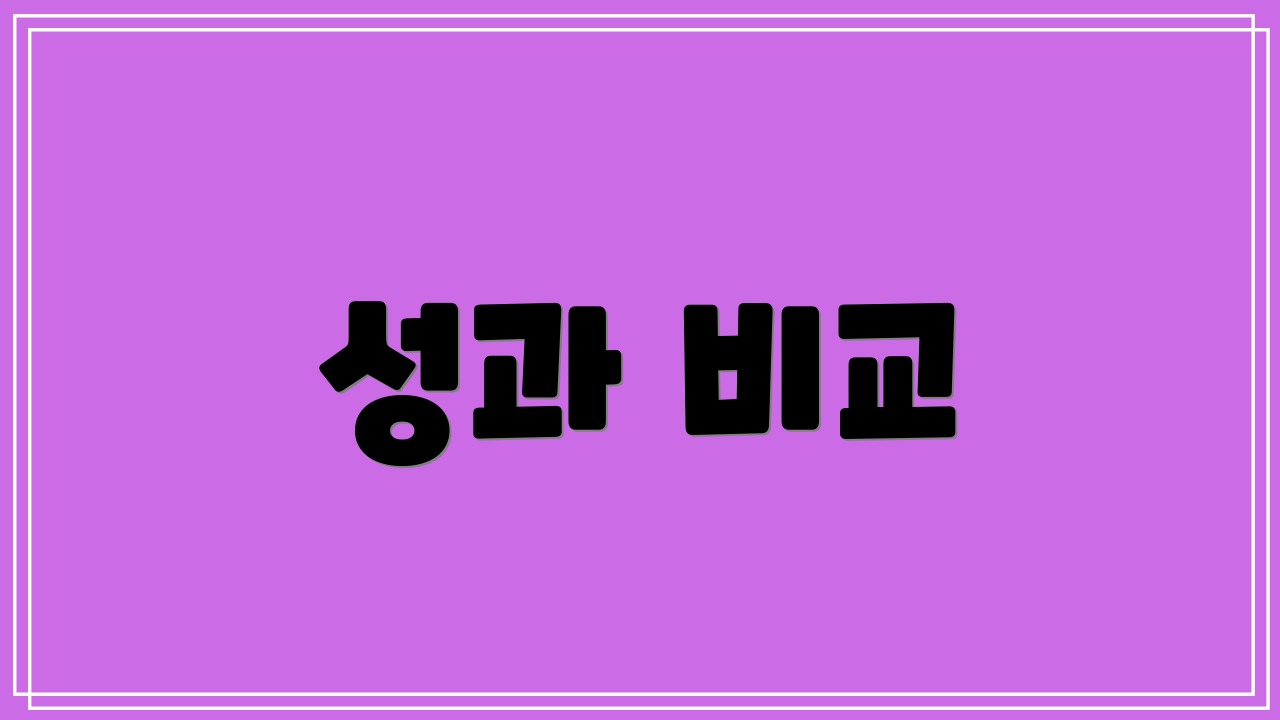 성과 비교