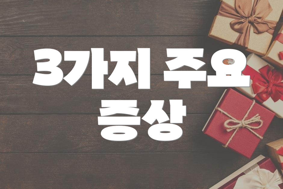 3가지 주요 증상