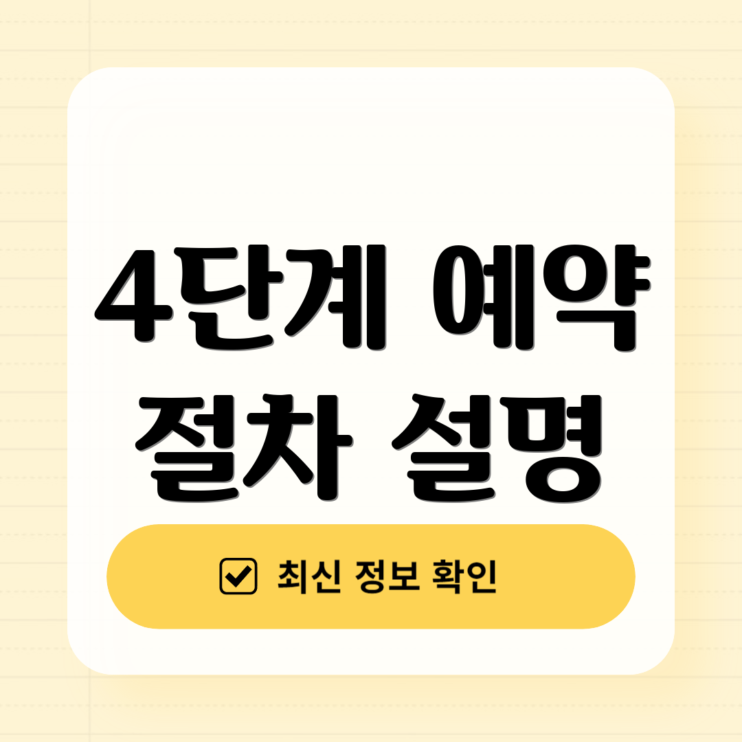 4단계 예약 절차 설명