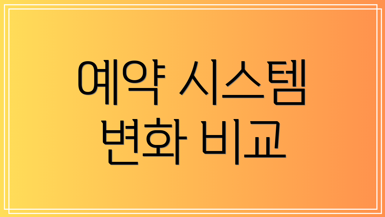 예약 시스템 변화 비교