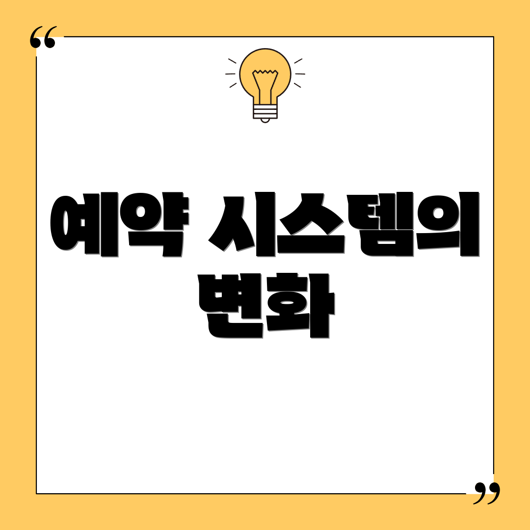 예약 시스템의 변화