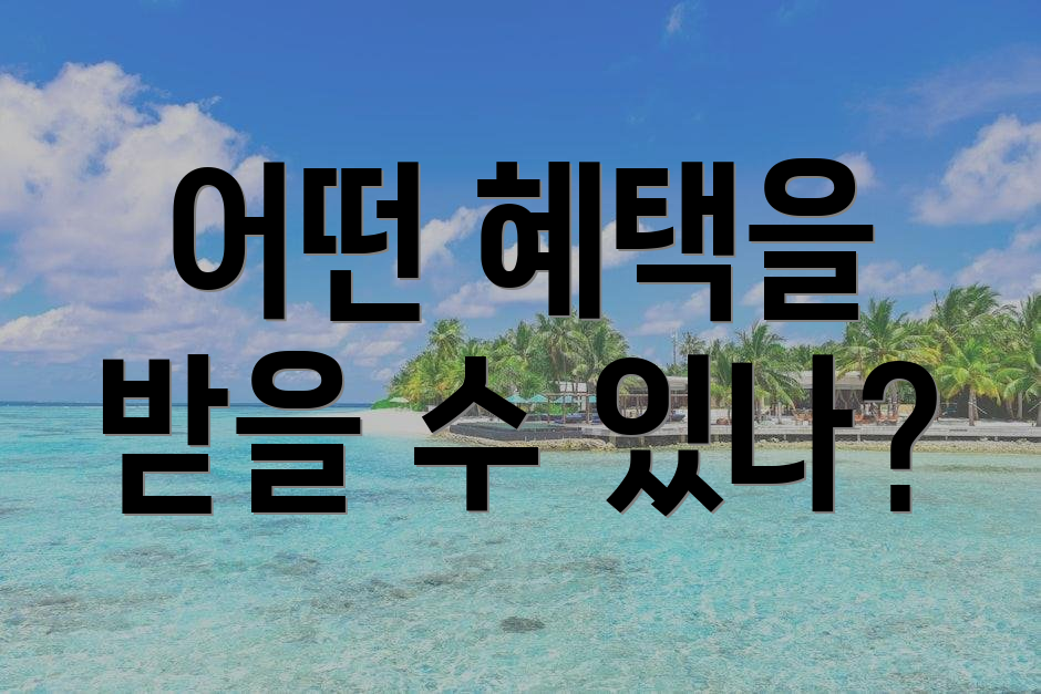 어떤 혜택을 받을 수 있나?