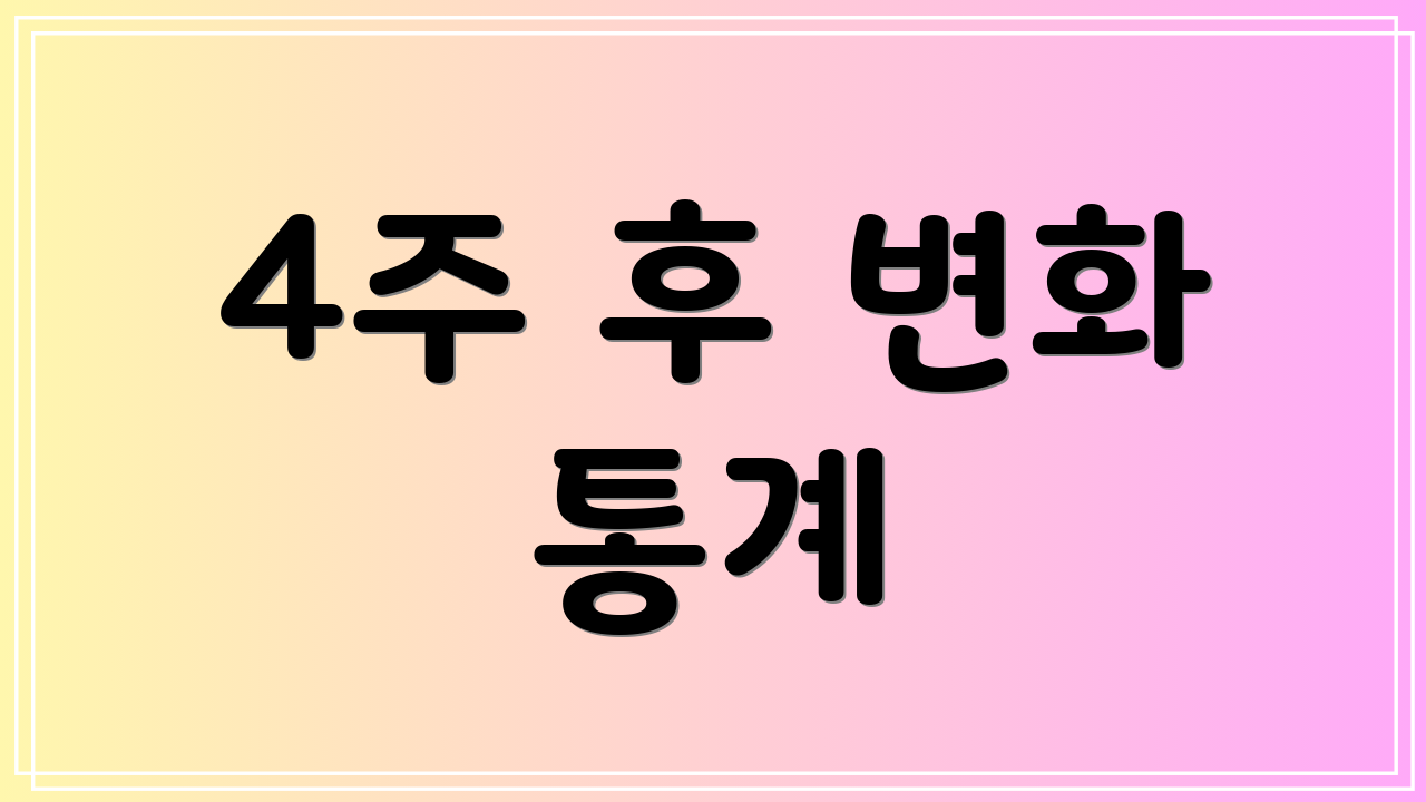 4주 후 변화 통계