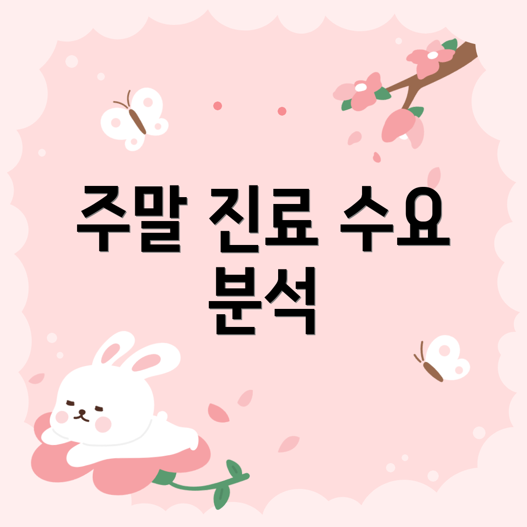 주말 진료 수요 분석