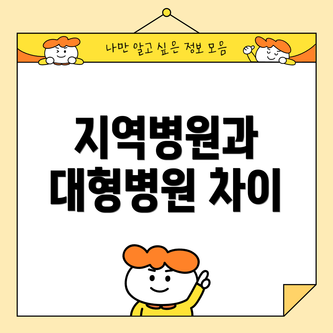 지역병원과 대형병원 차이