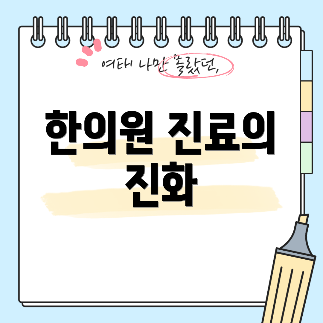 한의원 진료의 진화
