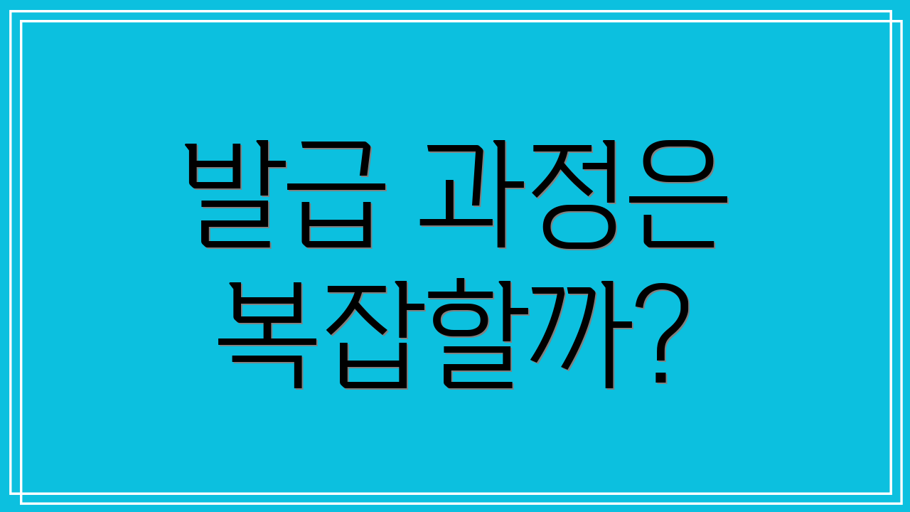 발급 과정은 복잡할까?