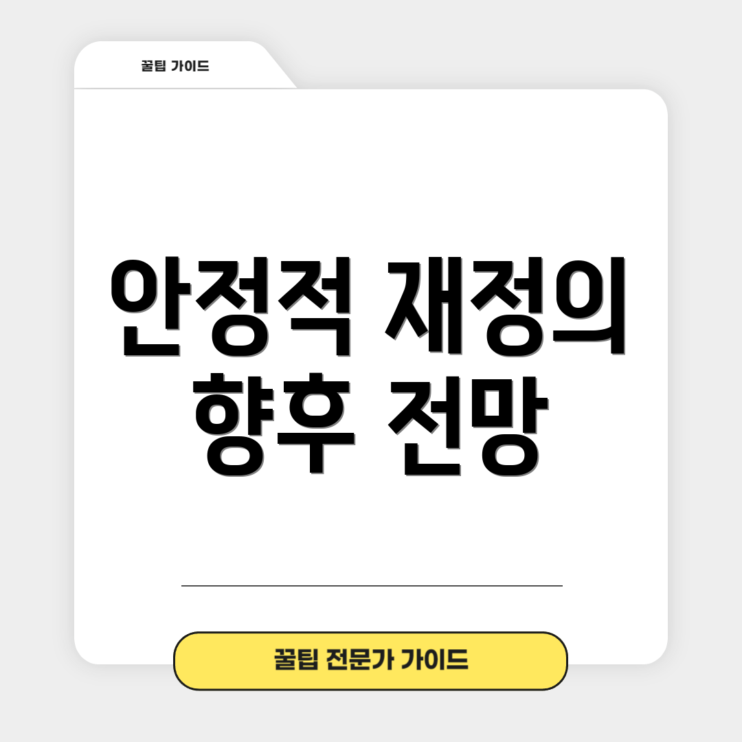 안정적 재정의 향후 전망