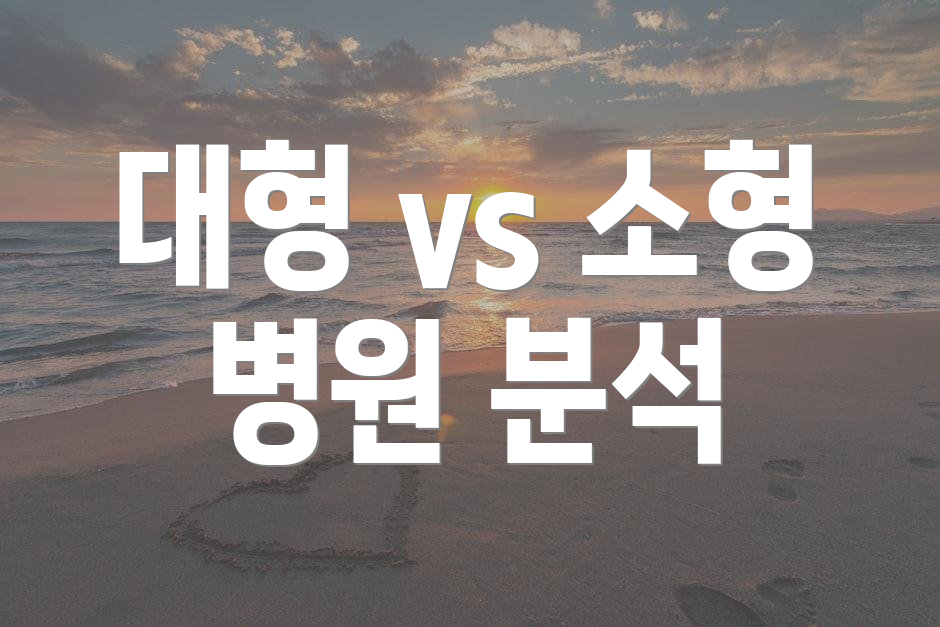 대형 vs 소형 병원 분석