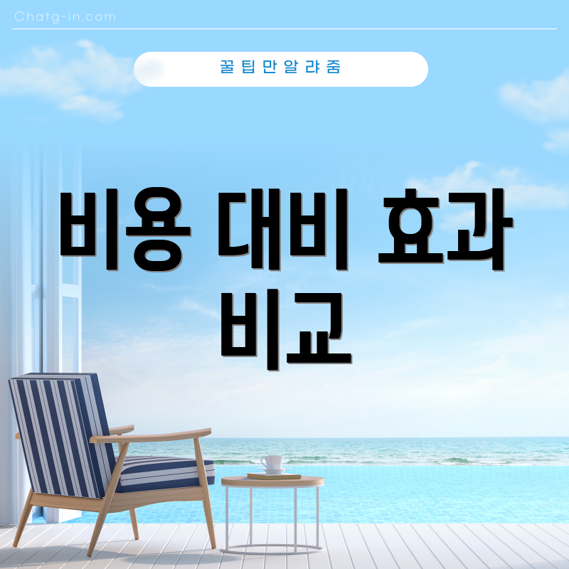 비용 대비 효과 비교