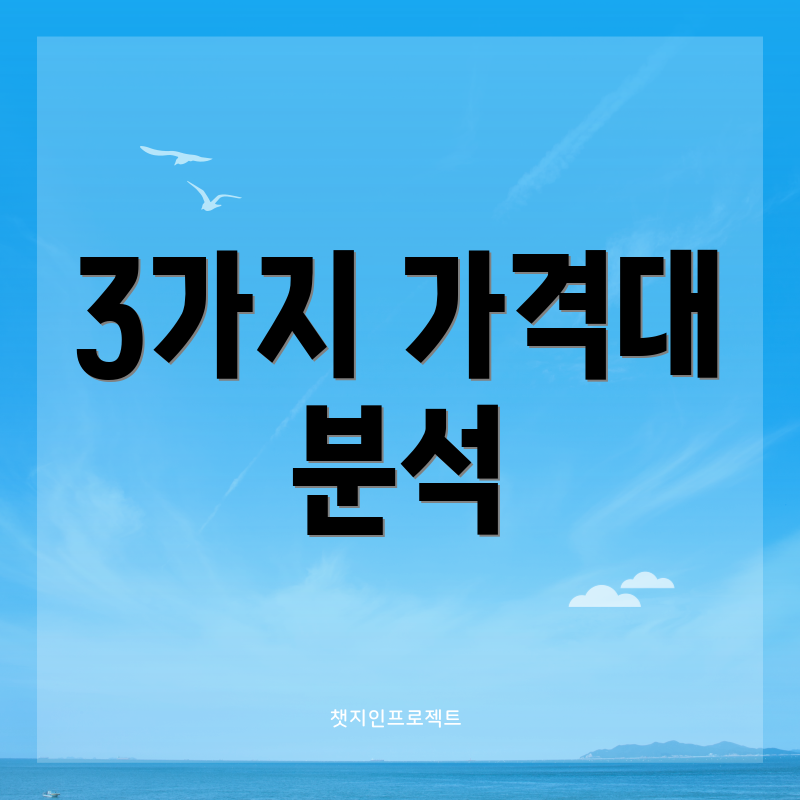 3가지 가격대 분석