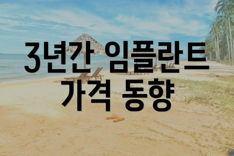 3년간 임플란트 가격 동향