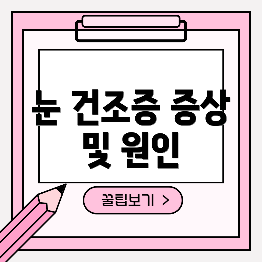 눈 건조증 증상 및 원인