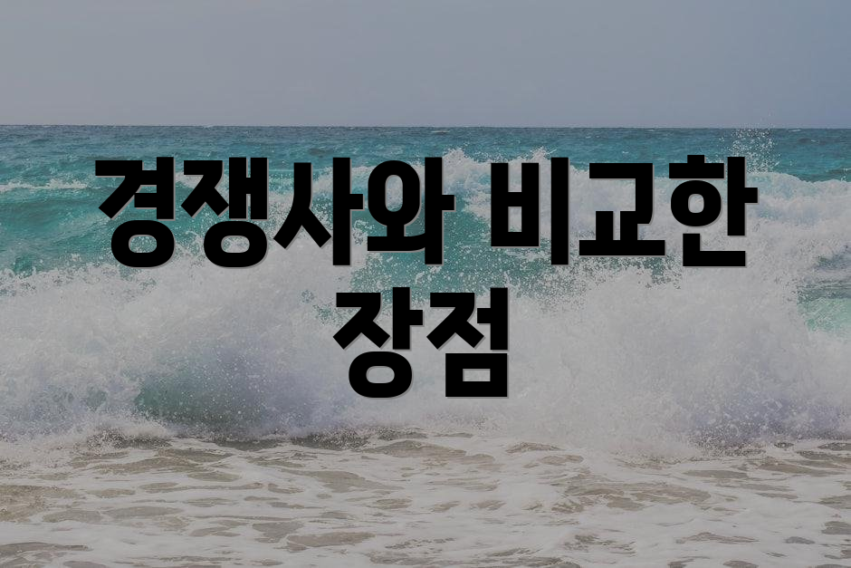 경쟁사와 비교한 장점