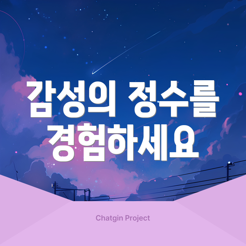 감성의 정수를 경험하세요