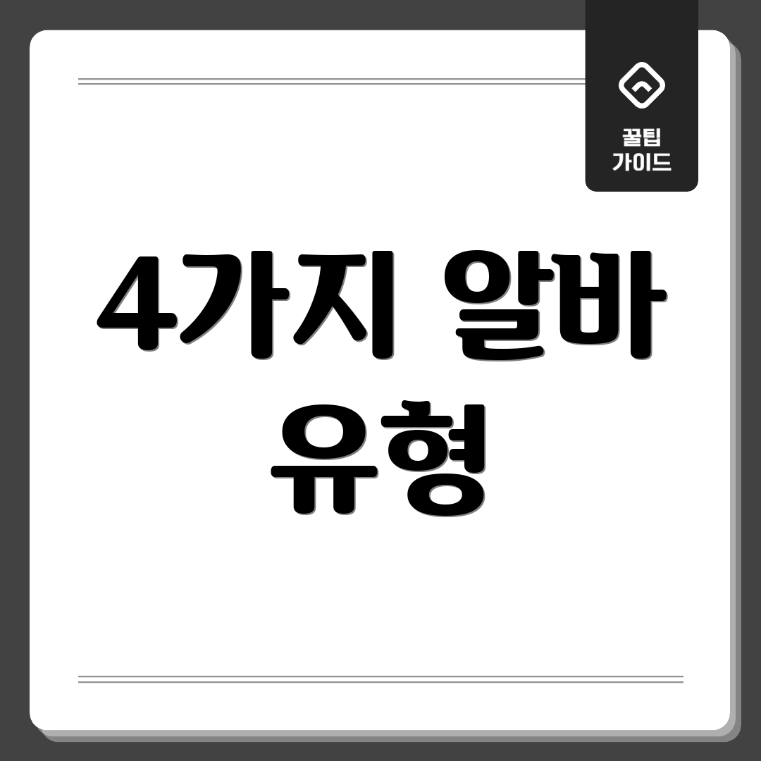 4가지 알바 유형