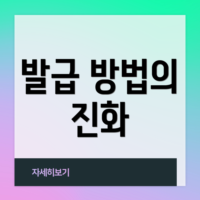 발급 방법의 진화