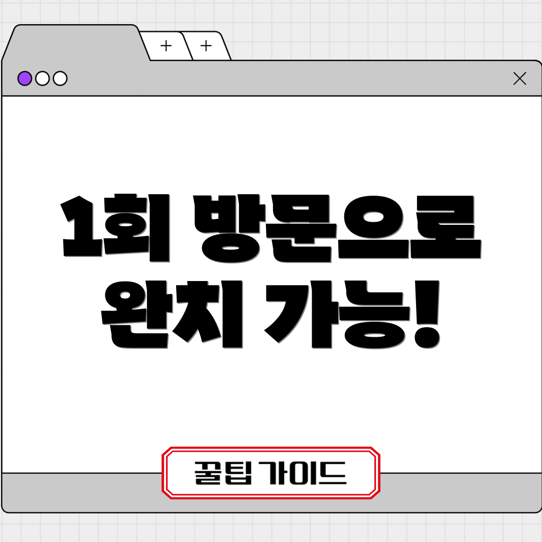 1회 방문으로 완치 가능!