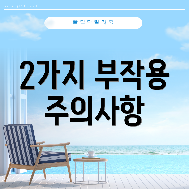 2가지 부작용 주의사항
