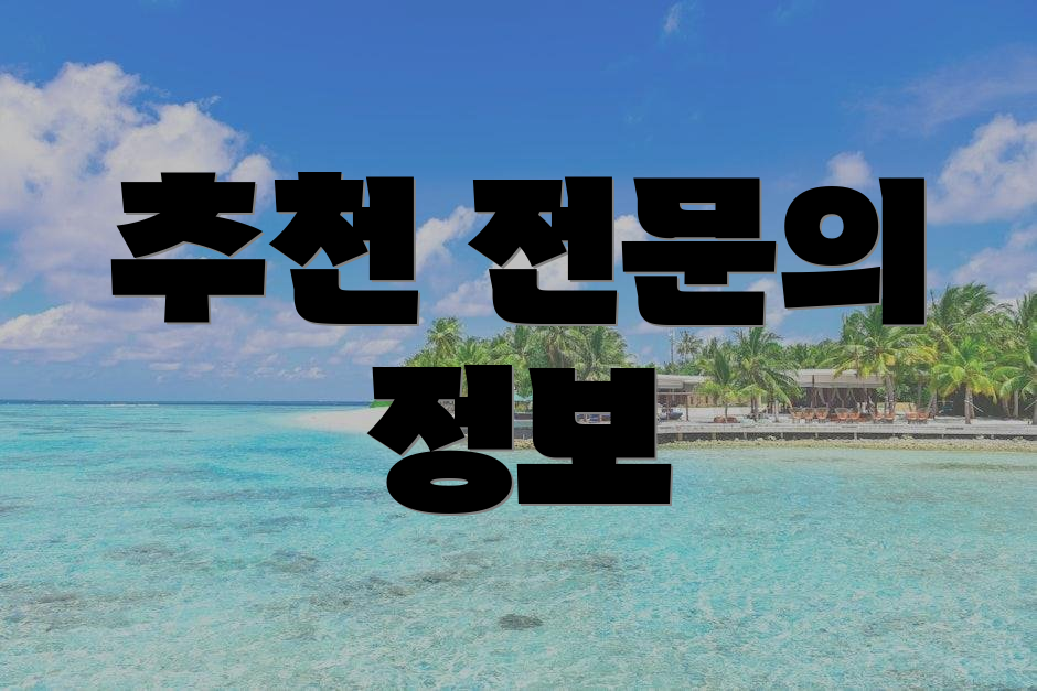 추천 전문의 정보