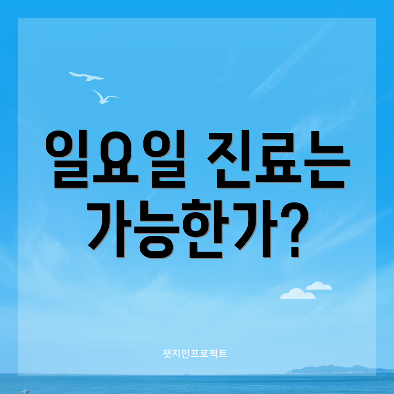 일요일 진료는 가능한가?