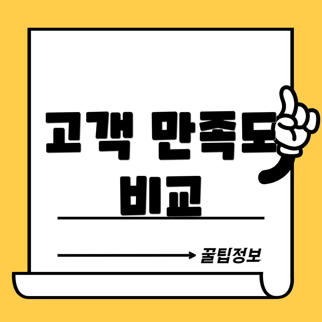 고객 만족도 비교