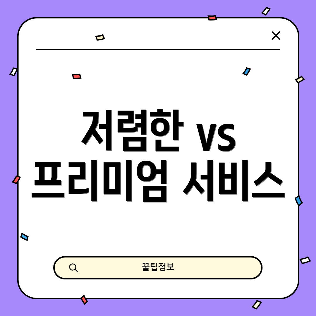 저렴한 vs 프리미엄 서비스