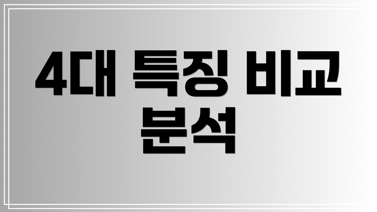 4대 특징 비교 분석