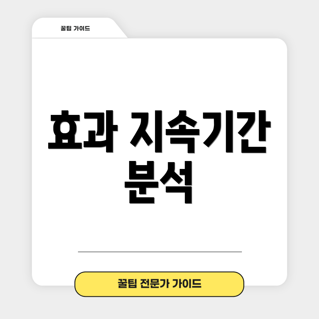 효과 지속기간 분석