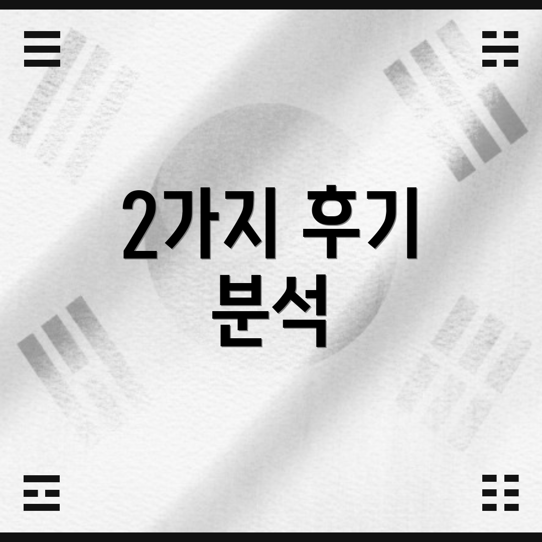 2가지 후기 분석