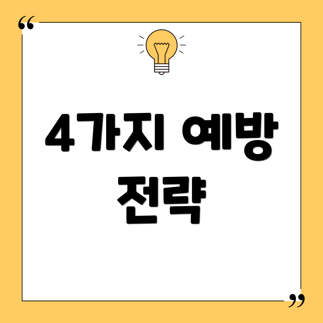 4가지 예방 전략