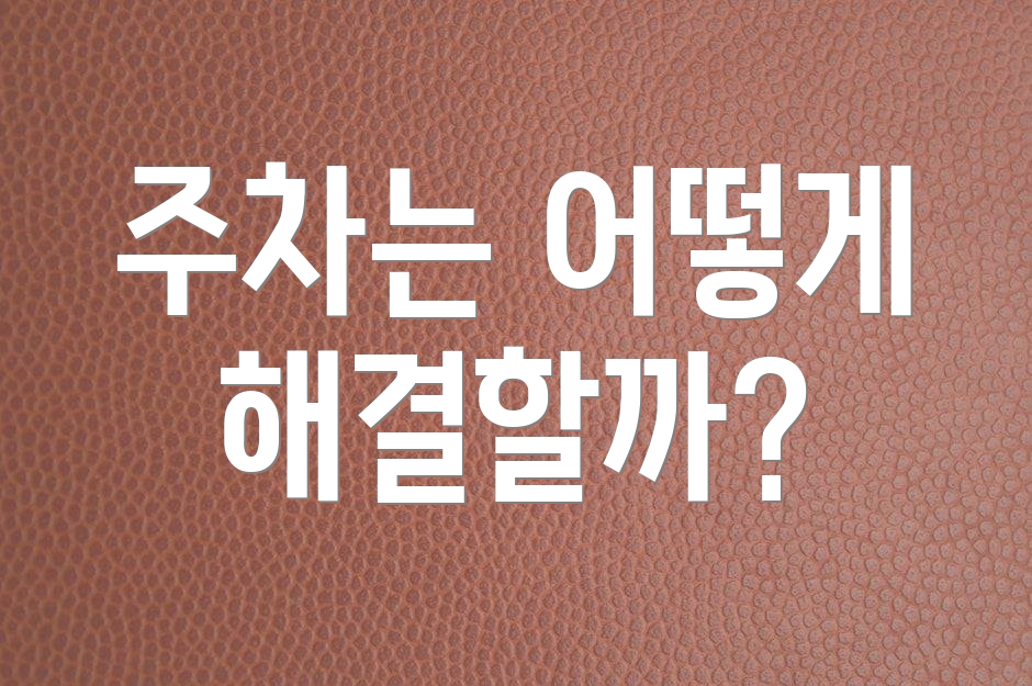 주차는 어떻게 해결할까?