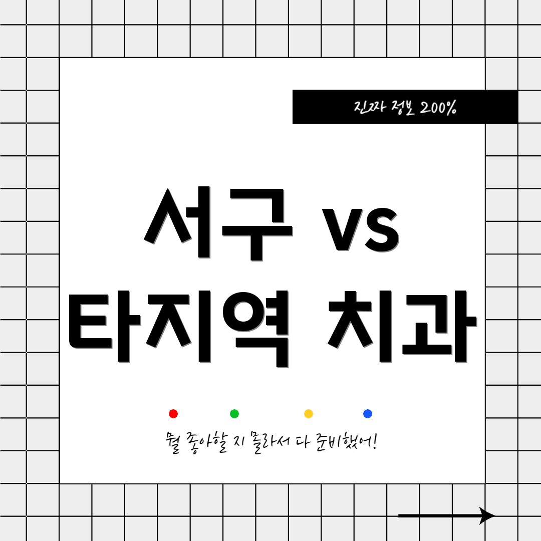 서구 vs 타지역 치과