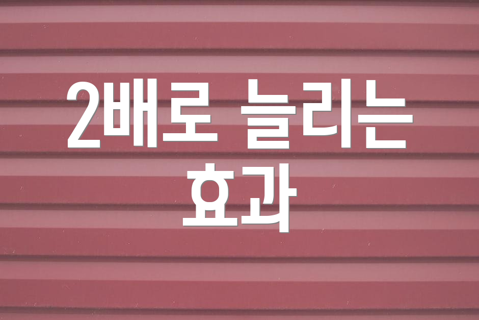 2배로 늘리는 효과