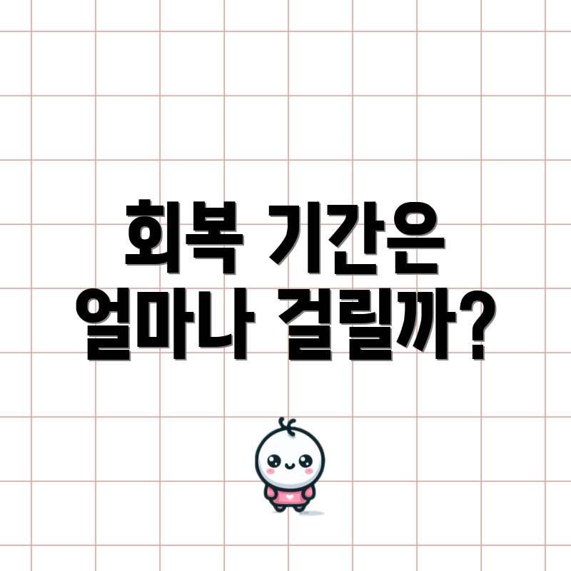 회복 기간은 얼마나 걸릴까?