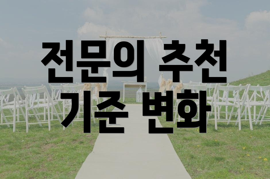 전문의 추천 기준 변화