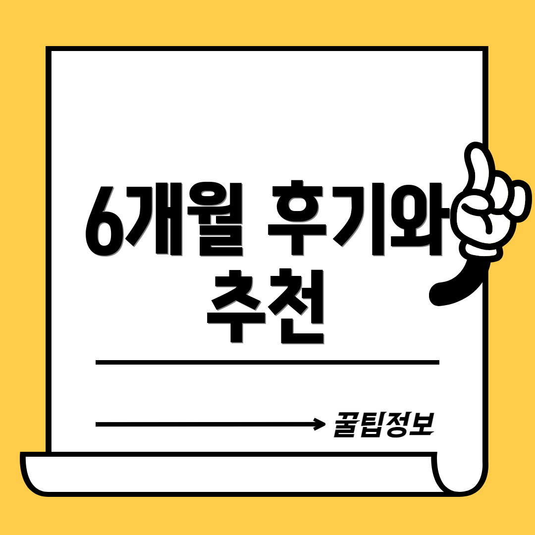 6개월 후기와 추천