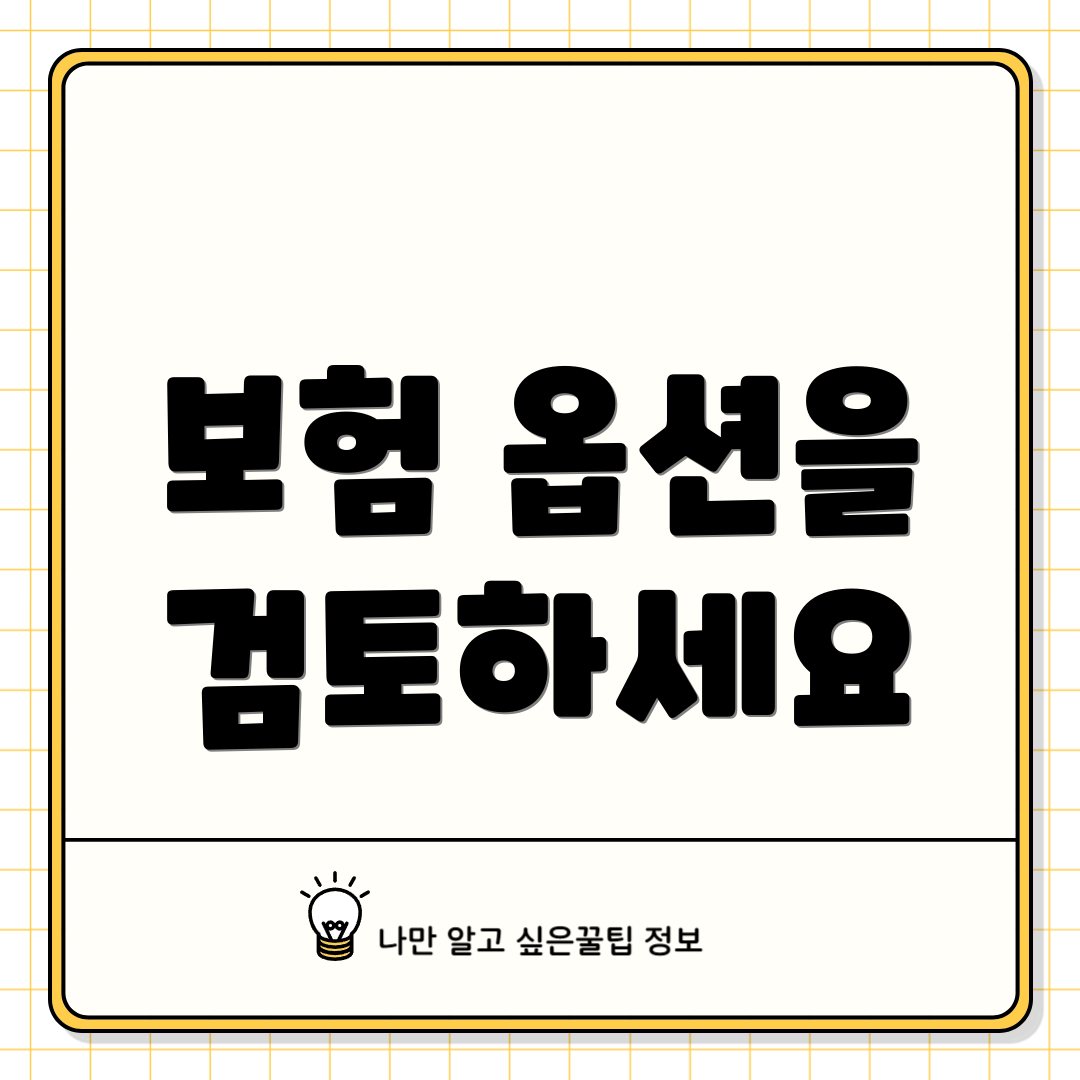 보험 옵션을 검토하세요