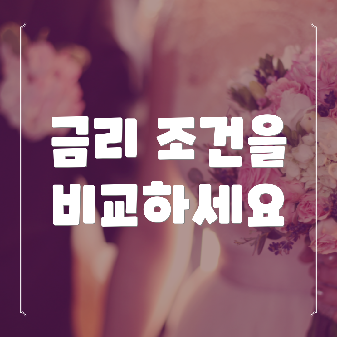 금리 조건을 비교하세요