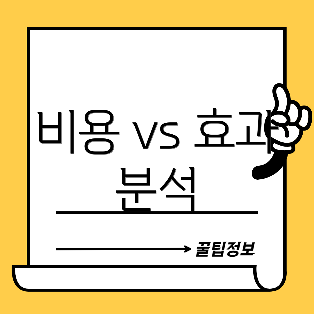 비용 vs 효과 분석
