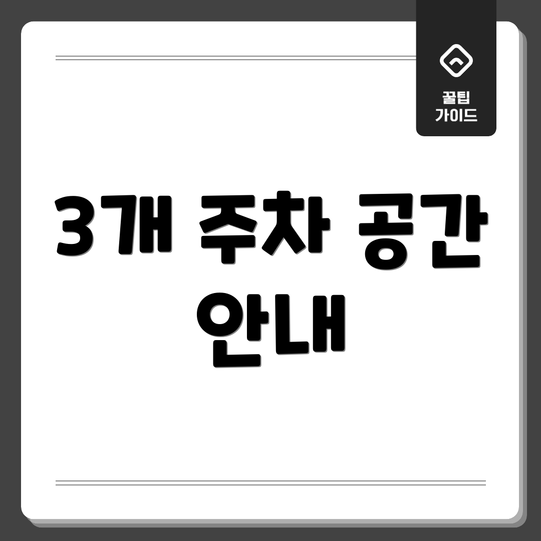 3개 주차 공간 안내