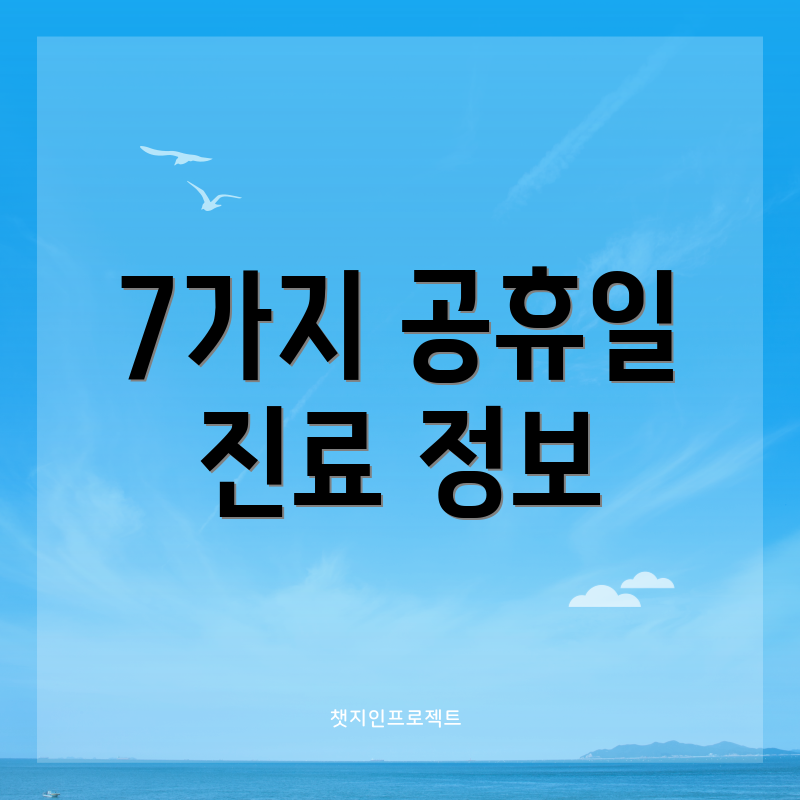 7가지 공휴일 진료 정보