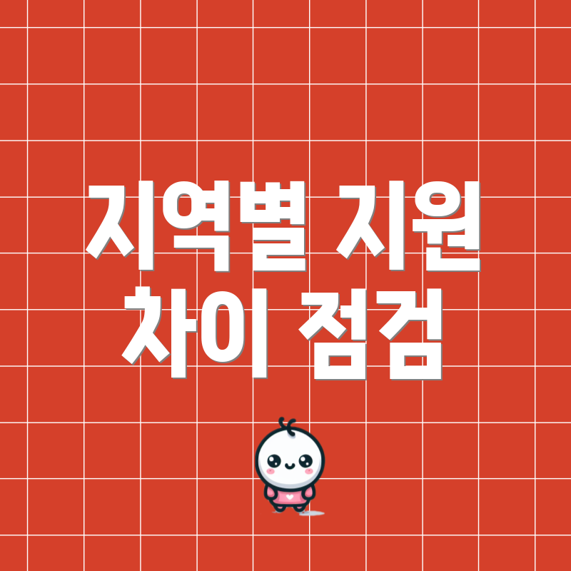 지역별 지원 차이 점검