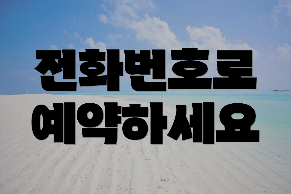 전화번호로 예약하세요